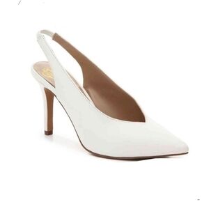 Vince Camuto White Slingback Heels